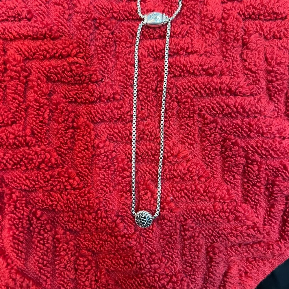 David Yurman Châtelaine Pave Black Diamond & Silver Bracelet. Very hard to find! - Picture 8 of 13